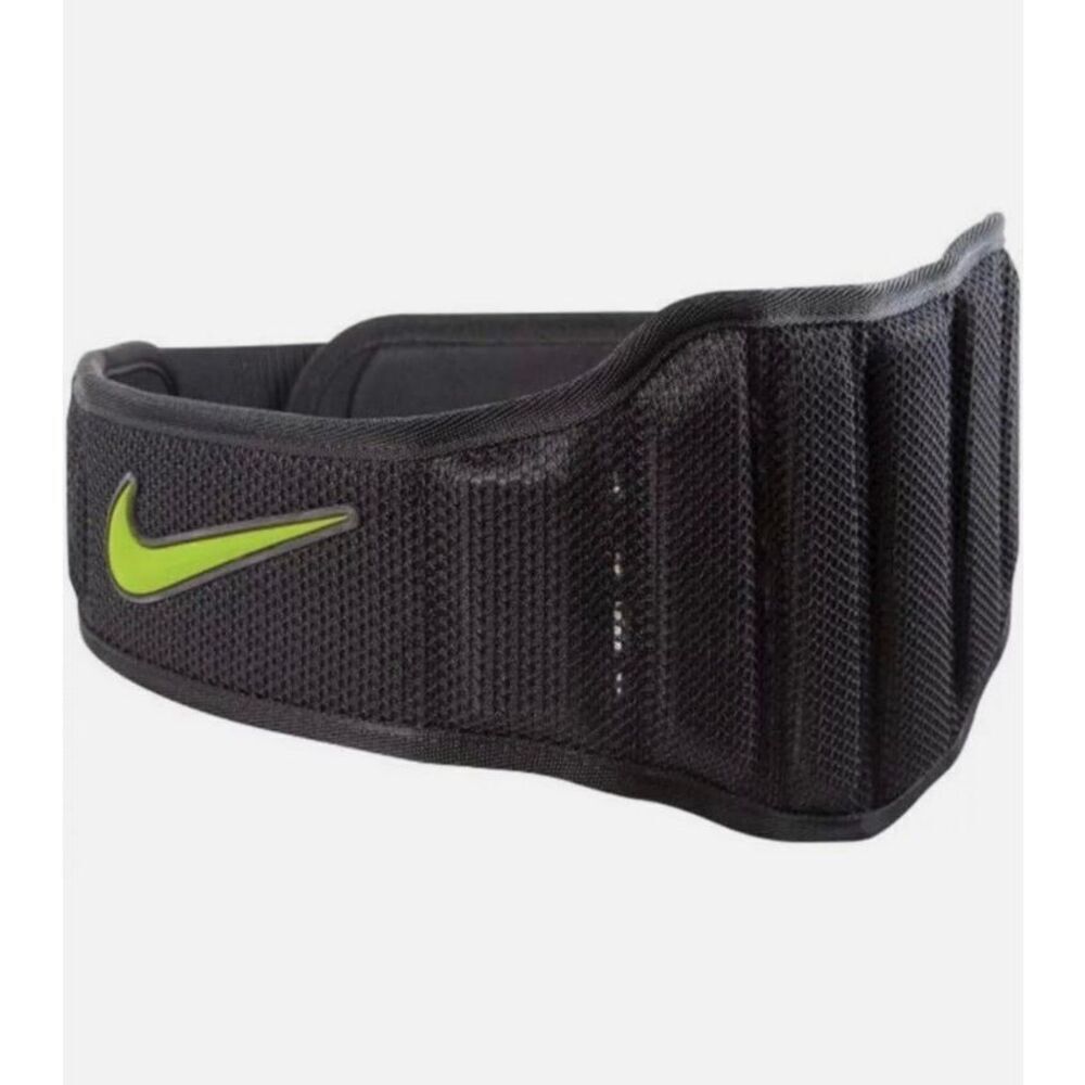 Nike Structured Weight Lifting Belt Size Large Black/ Volt NWT